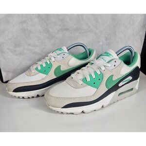 Nike‎ Air Max 90 White Spring Green Anthracite Light Iron Ore Mens 7 Sneakers